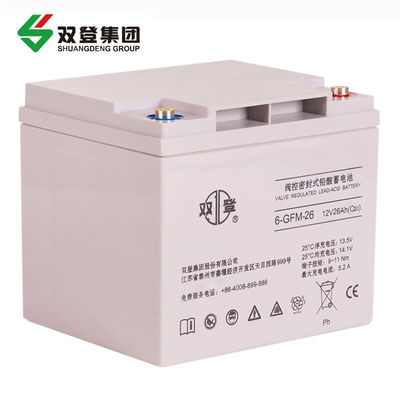 통신 및 태양 에너지 저장용 12V26Ah Shuangdeng 밀폐 6-GFM-26 배터리