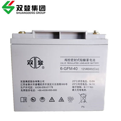 쑤앙덴크 밀폐 재충전 가능한 6-GFM-40 납산 배터리 12V40Ah 태양 에너지 저장 패널 전원 시스템