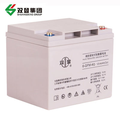 쑤앙덴크 밀폐 재충전 가능한 6-GFM-40 납산 배터리 12V40Ah 태양 에너지 저장 패널 전원 시스템