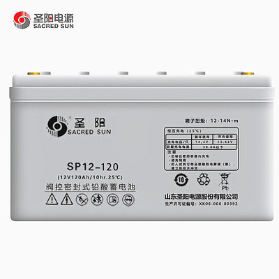 12V120Ah 신성 태양 재생 UPS 전력 통신을위한 밀폐 SP12-120 배터리
