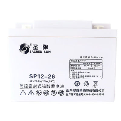 SP12-26 UPS 전력 및 태양 에너지 저장용으로 사크레드 선의 12V26Ah 밀폐 배터리