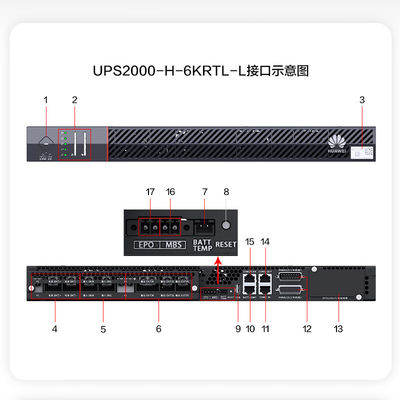 컴퓨터 네트워크 화웨이 UPS2000-A-10KTTL 10KVA-10KW 외부 배터리 19인치 랙