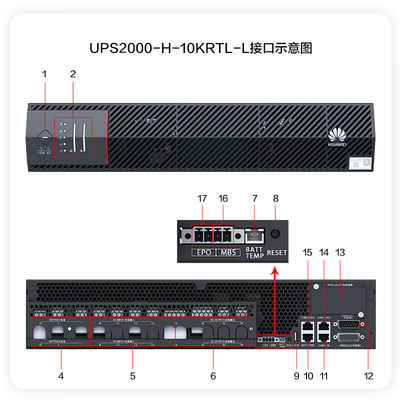컴퓨터 네트워크 화웨이 UPS2000-A-10KTTL 10KVA-10KW 외부 배터리 19인치 랙