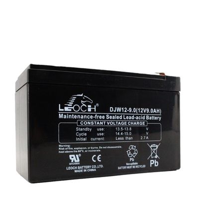 견고한 ABS 컨테이너 레오치 배터리 DJW12-9.0 12V9Ah UPS 기계실 전원 시스템